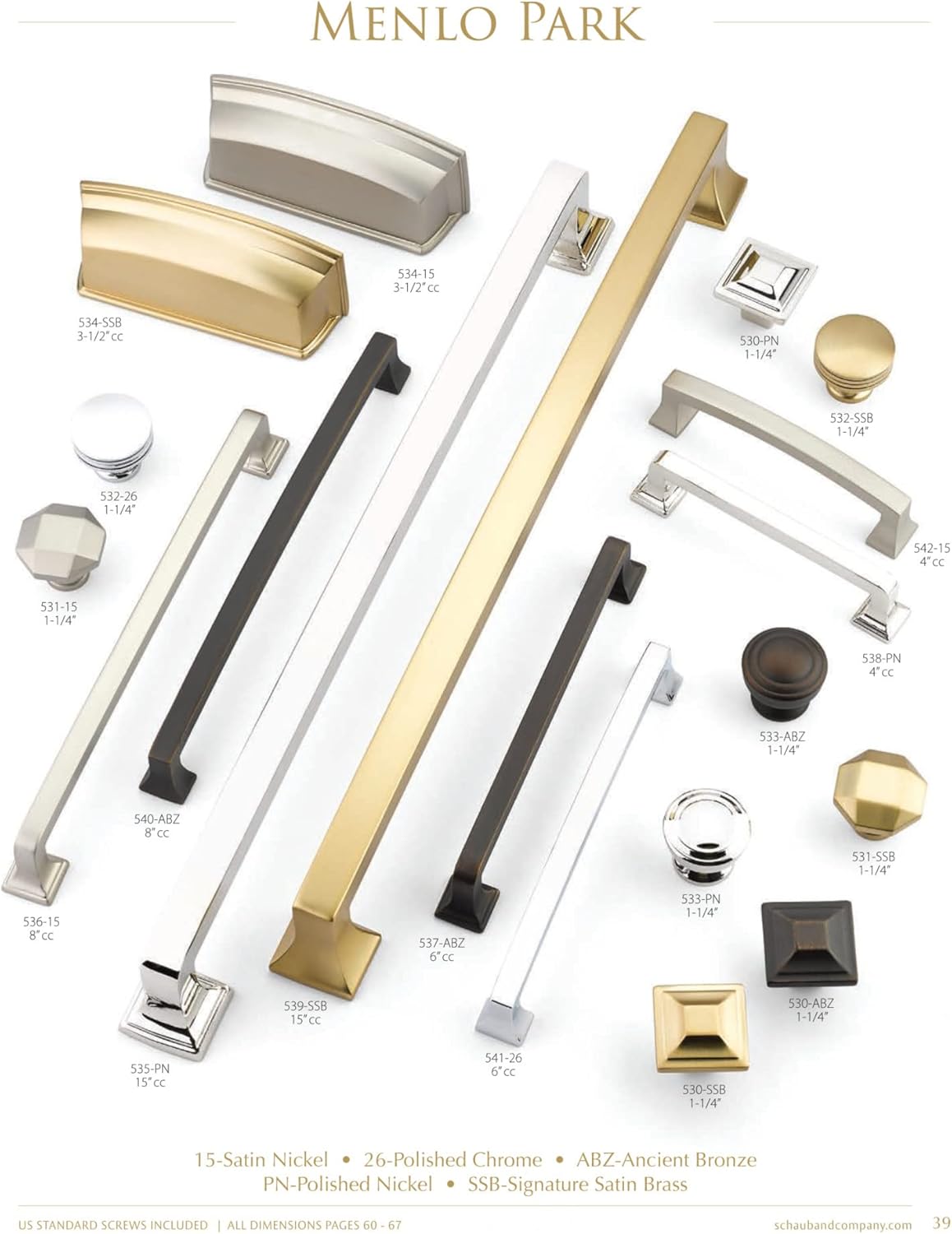 Schaub Menlo Park Collection 6 in. (152mm) Pull, Polished Chrome - 537-26