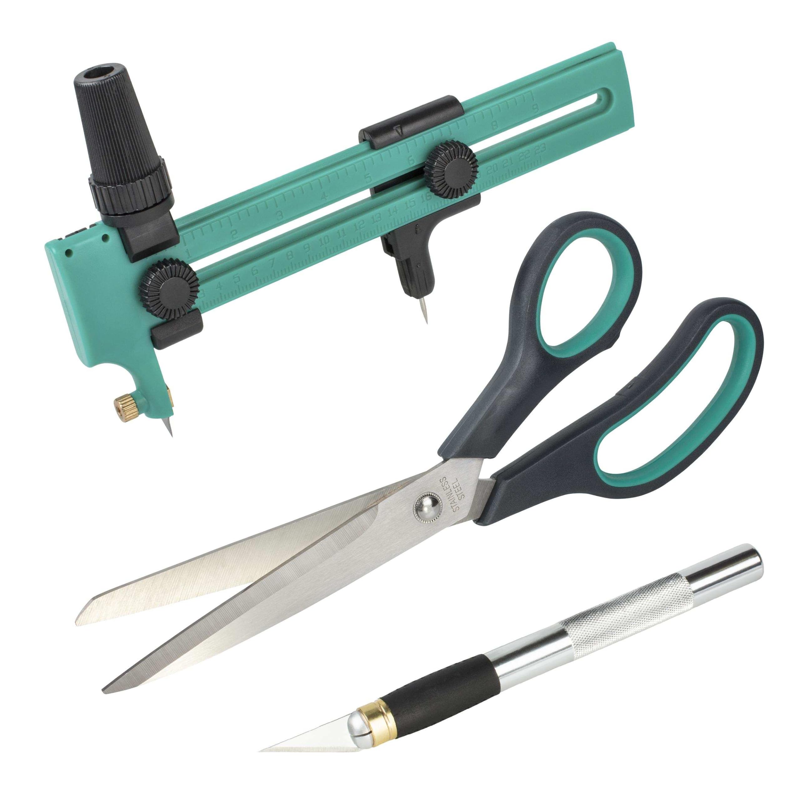 wolfcraft Universal Cutter Set, 3 pcs. I 8641000 I 3 Tools for All Types of cuts – Ideal for use Around the Home and in Craft Projects