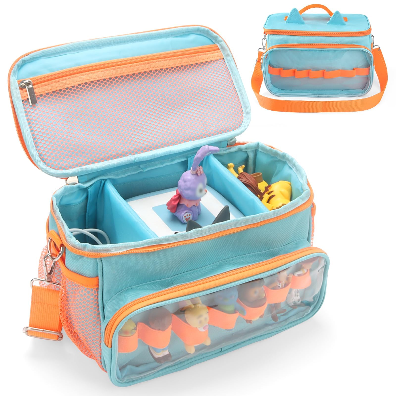Carrying Case for Toniebox Starter, Storage Compatible with Tonies Box 1&2, Tonies Characters Figures, Headphones and Charging Station, Portable