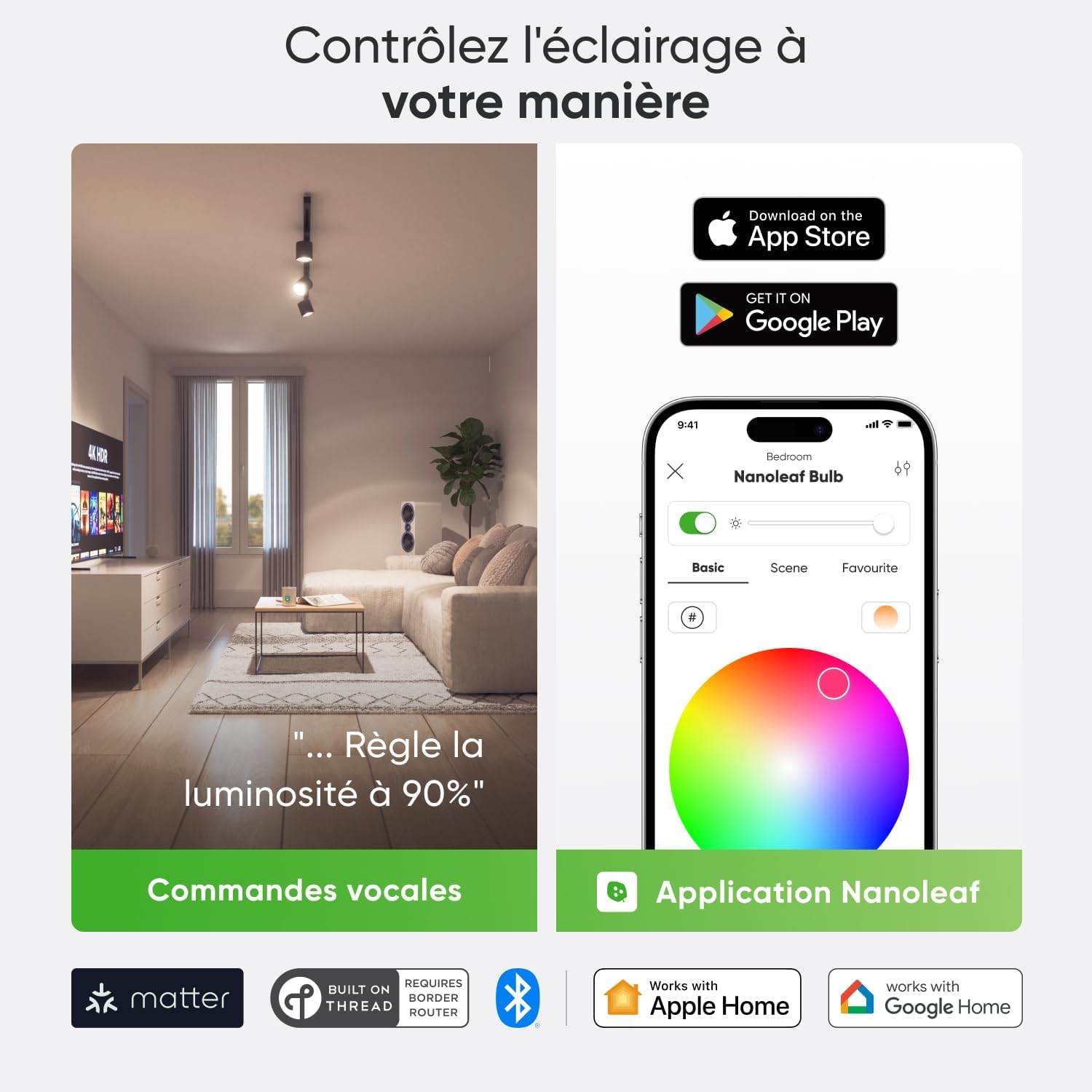 Nanoleaf Essentials | Smart GU10 | 400Lm | White | 2700K-6500K | 220V-240V | 3PK | EU