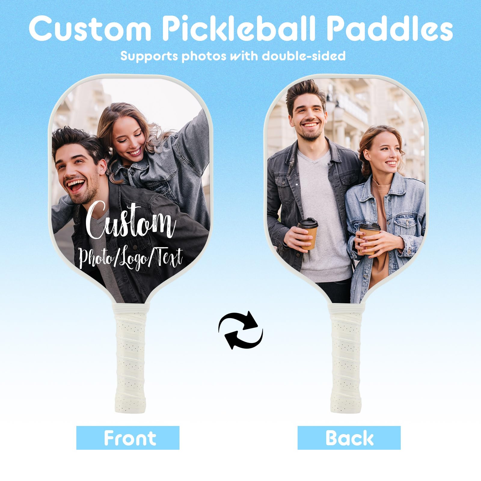 KAINSY Custom Pickleball Paddle, Personalized Pickleball Paddles Carbon Fiber with Own Photo Text Logo Design, Lightweight Pickleball Racket, Pickle Ball Paddle, Gifts for Pickleball Lovers Beginners