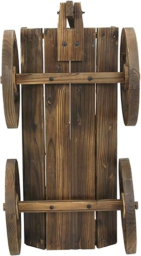 Miniatura 5 de Jardín Carretilla Jardín Jardín Decoración al aire libre Flor Madera Carretilla Hogar Patio Ruedas