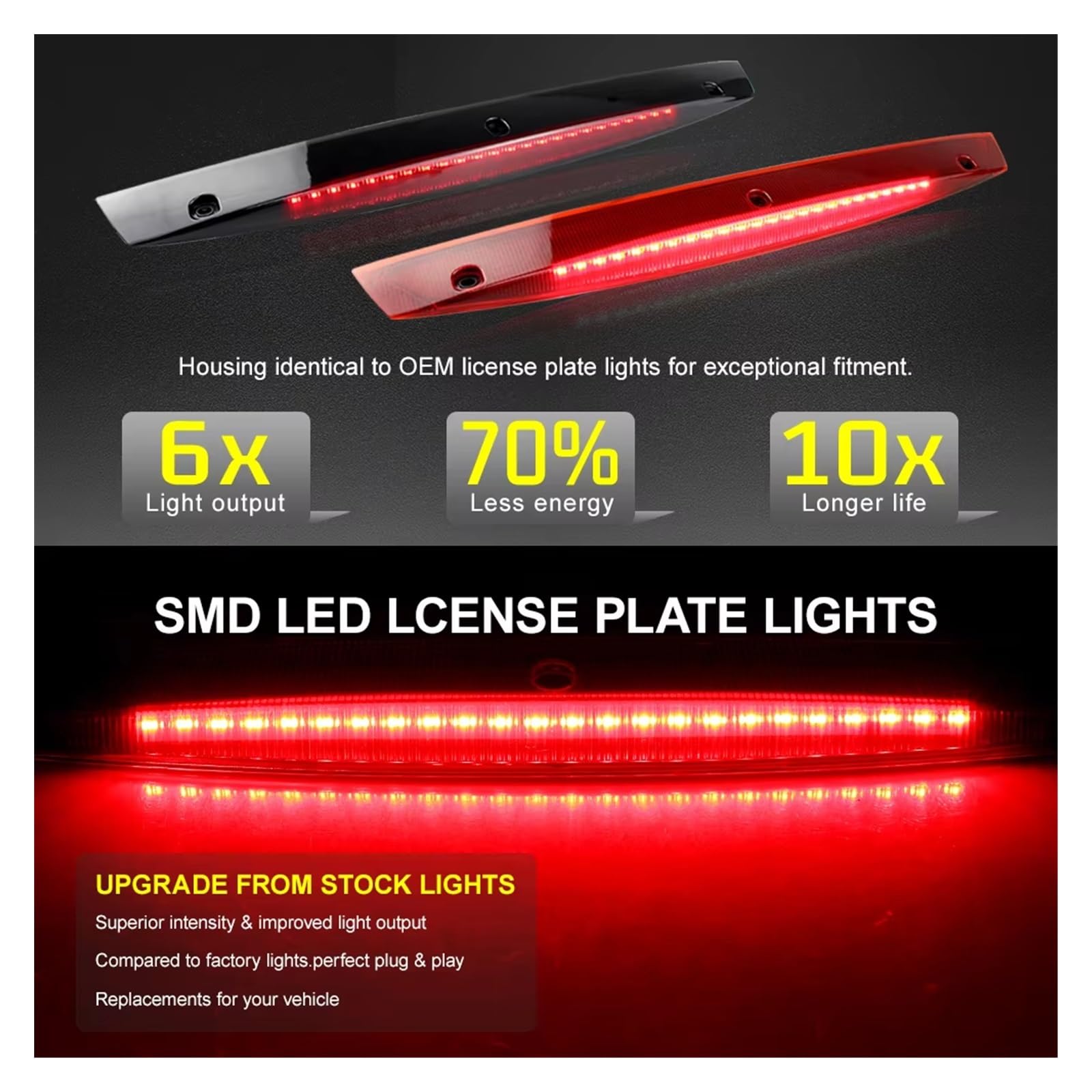 LED lámpara de freno central Para Benz para Vito para Viano W639 LED de montaje alto tercera luz de freno lámpara de señal trasera CANbus A6398200056