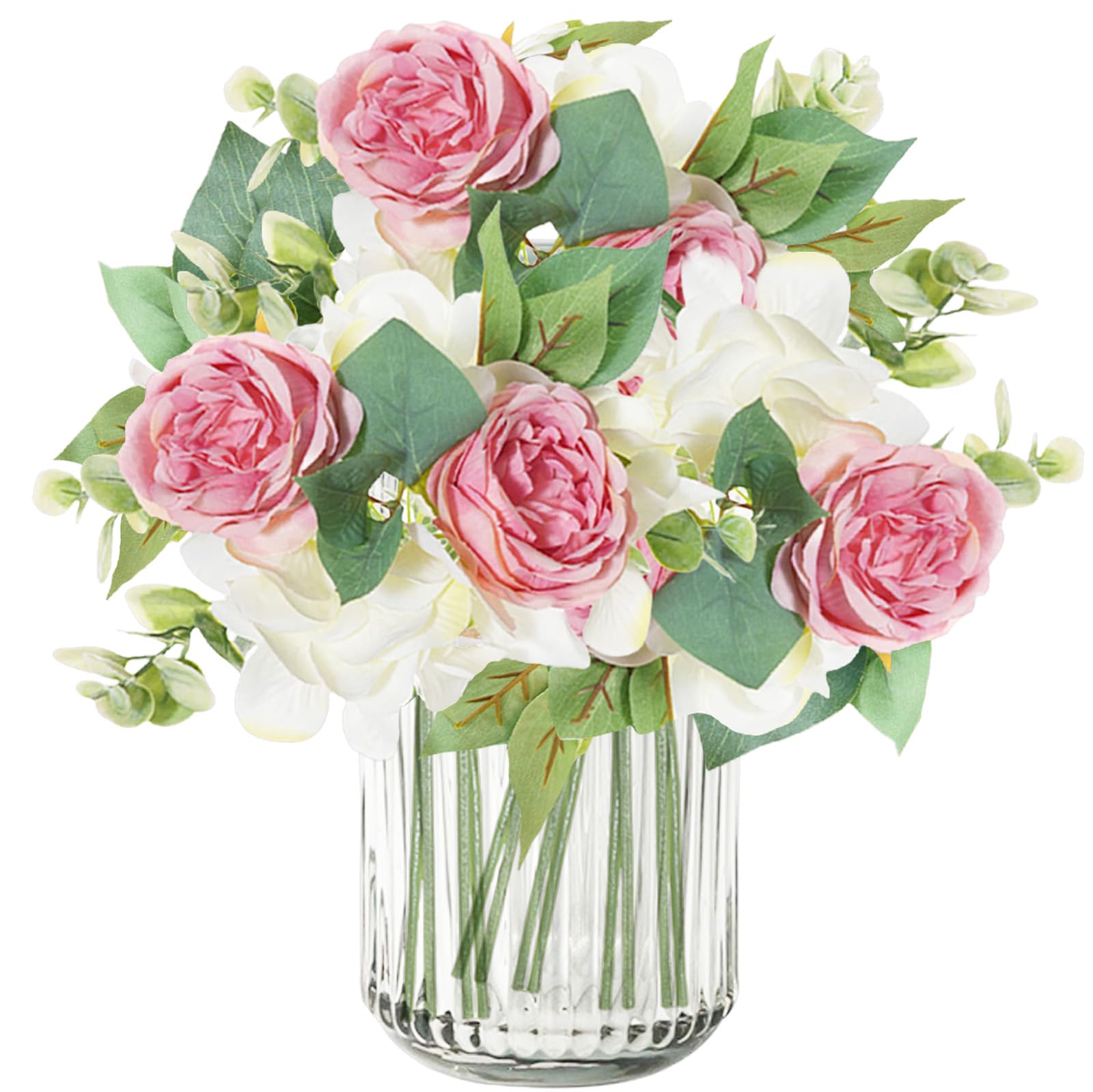 astylishome Fake Flowers Craft Peony Artificial Flowers Faux Peony Bouquet Silk Peonies Bouquets Fake Peonies Artificial Flowers Peonies Bouquet for Wedding Party Table Home Decor Mixed Pink 3823 — image 1