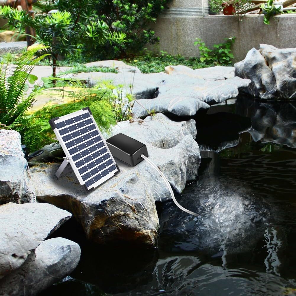 Aeratore solare senza fili per laghetti, ossigenatore da 5 W, per acquari e giardini d'acqua