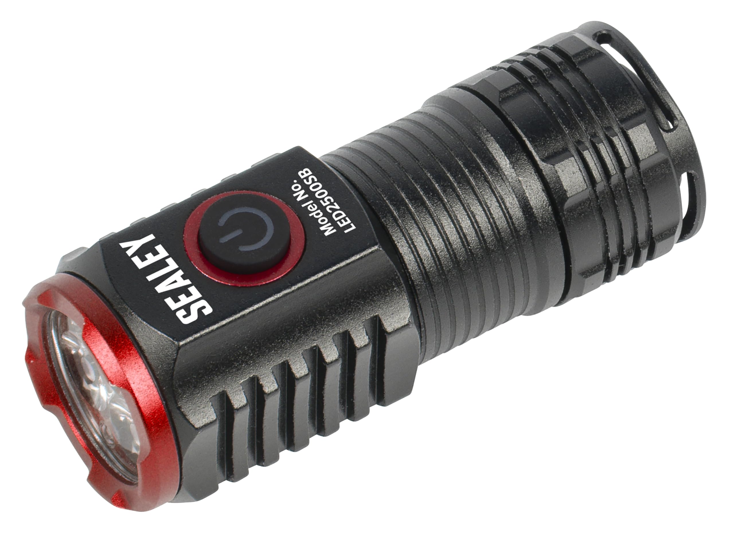 Sealey 24W SMD LED Super Beam Rechargeable Pocket Light, 2500lm, 4 Light Modes - LED2500SB, Black