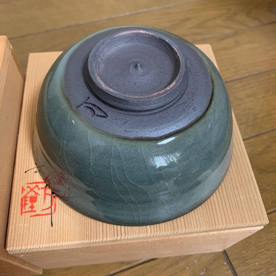 ⑦ 松本城御用窯六代目陶工　木村万岳作 青白磁  茶碗 Amazon.co.jp: ⑦ 松本城御用窯六代目陶工 木村万岳作 青白磁