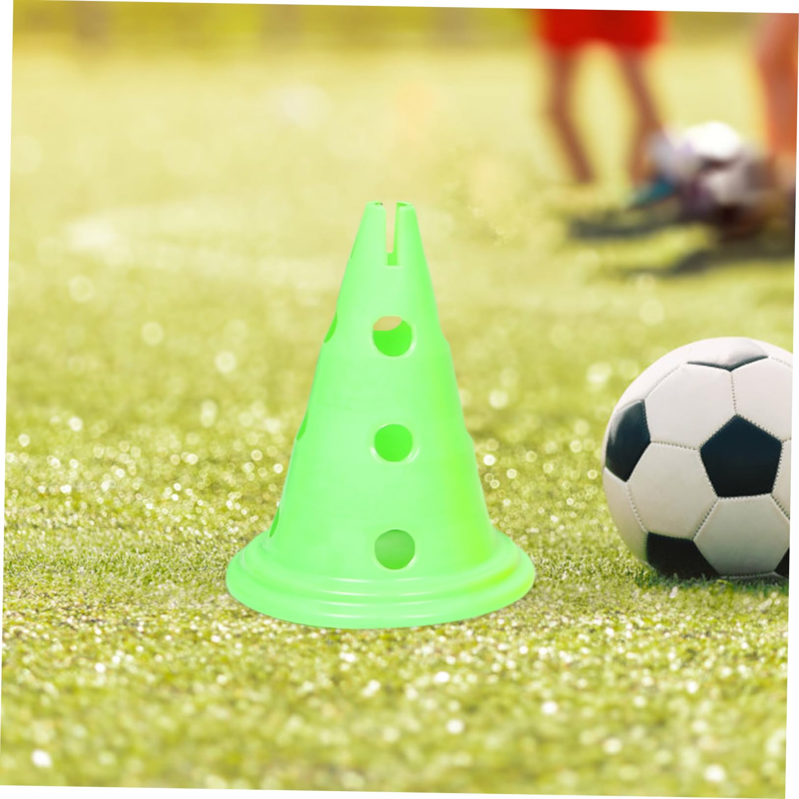 Conos De Entrenamiento Deportivos De Plástico 30 Cm Redondos Agujero, 5 Piezas, Color Naranja, Conos De Agilidad para Fútbol, Baloncesto y Ejercicios Al Aire Libre