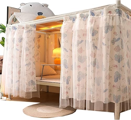 Vista 79 de Dorm Home Bunk Nets Bed Curtains Cloth Bed Canopy Blackout College Students Shading Nets Breathable Single Sleeper