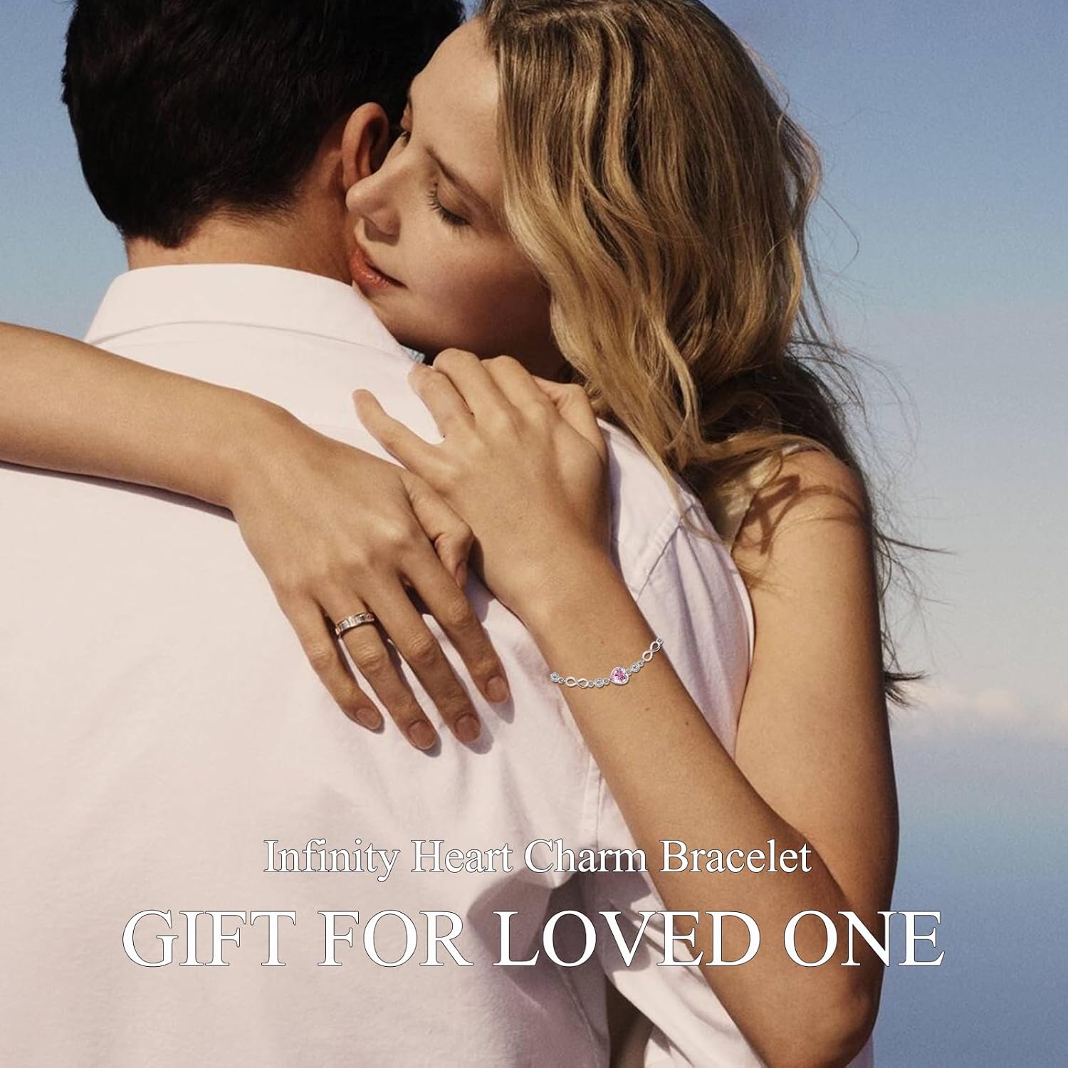 Valentine's Day Gift for Her | Sterling Silver Birthstone Bracelet for Women | Ideal Birthday Anniversary Jewelry | 14k G Plated Infinity Heart Link Adjustable Bracelet, Gifts for Wife Mom Girlfriend - Image 2