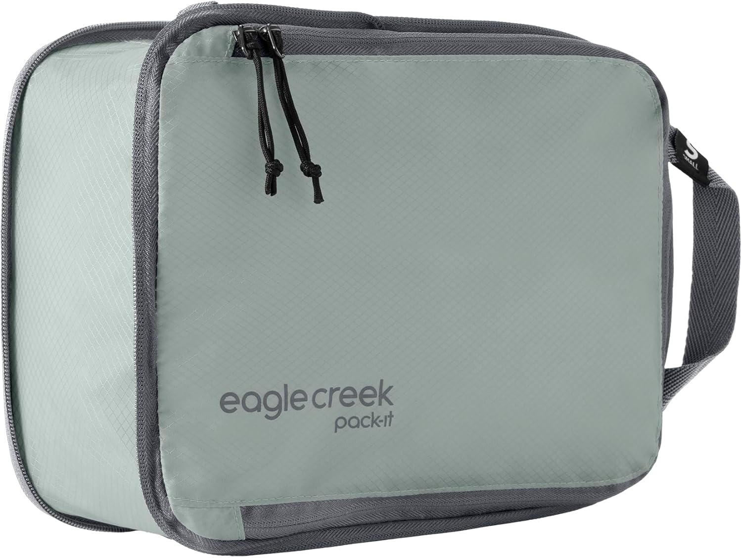 Eagle Creek Pack-It Isolate Compression Cube - Lightweight Compression Cube for Optimizing Luggage Space - Easy-Grab Zipper - Convenient Top Handle - Recycled Materials - Small - Storm Grey - Image 2