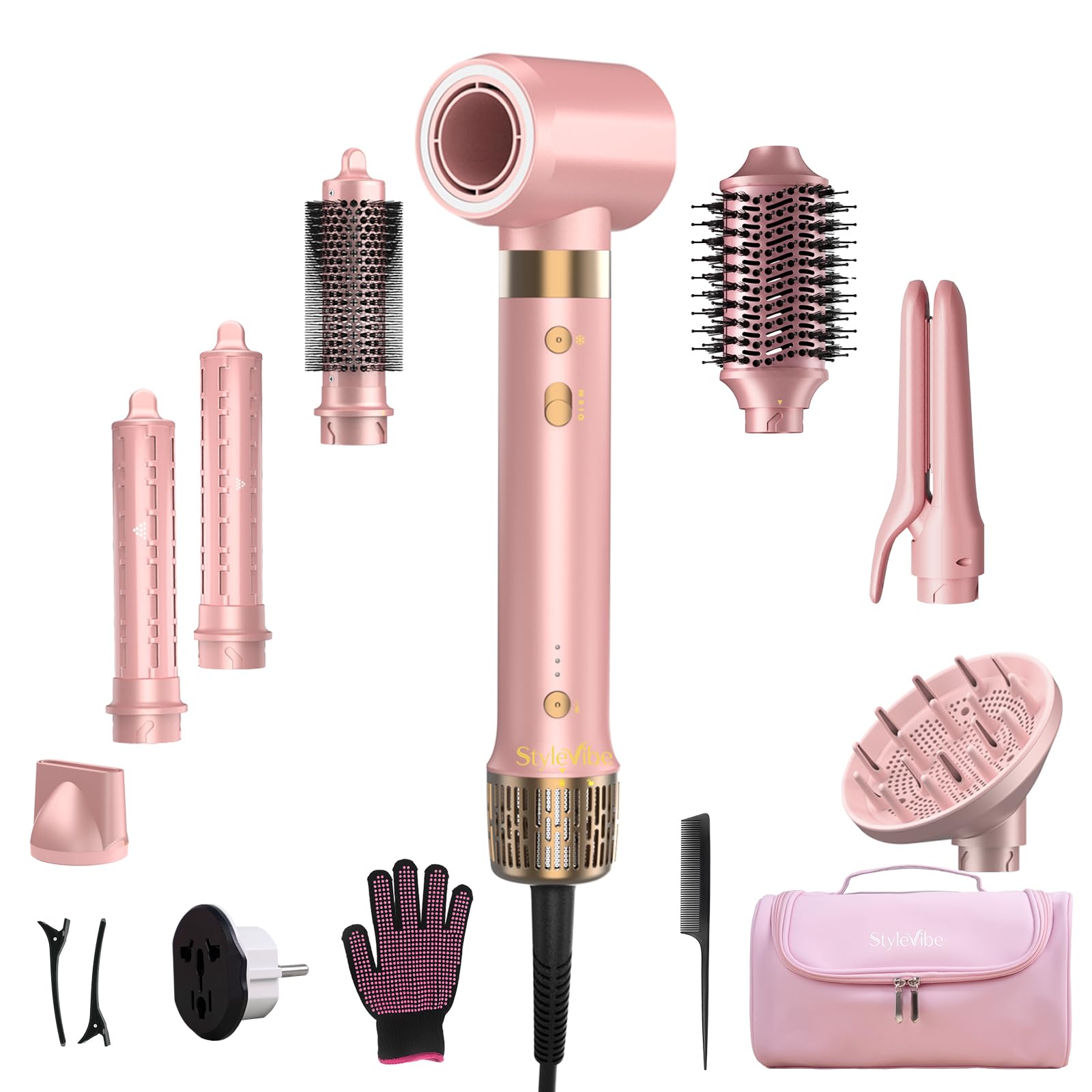 Amazon.com: Mythsight StyleVibe Dual Voltage 8-in-1 Air Styler