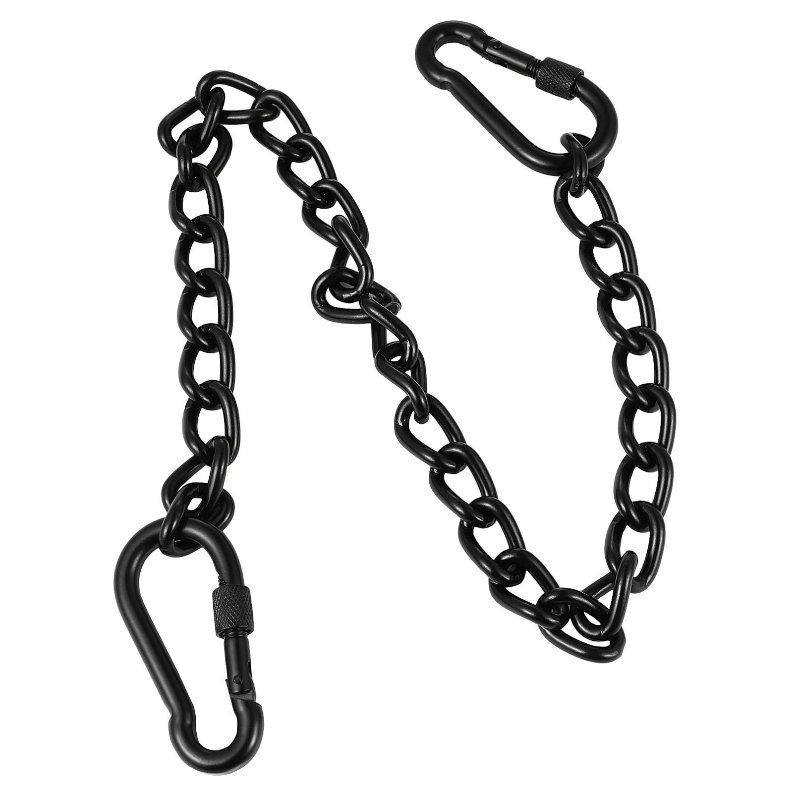 Stainless Steel Swing Chain Towing Chain Hammock Extender Chains Hammock Hook Chain Black Chains Black Carabiner Black Hammock Trailer Chains with Hammock Chain Metal Hanging Chain