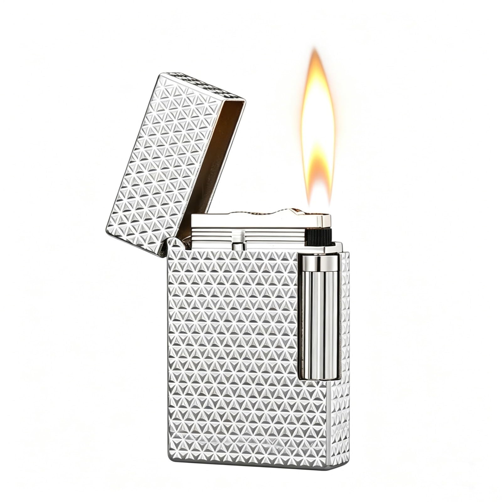 Briquet au butane rechargeable à flamme douce réglable