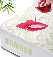 Vista 9 de Protector de Colchón Twin Impermeable, Funda Protectora de Colchón Lavable de Rayón de Bambú, Cubrecolchón Transpirable y Silencioso con Elástico