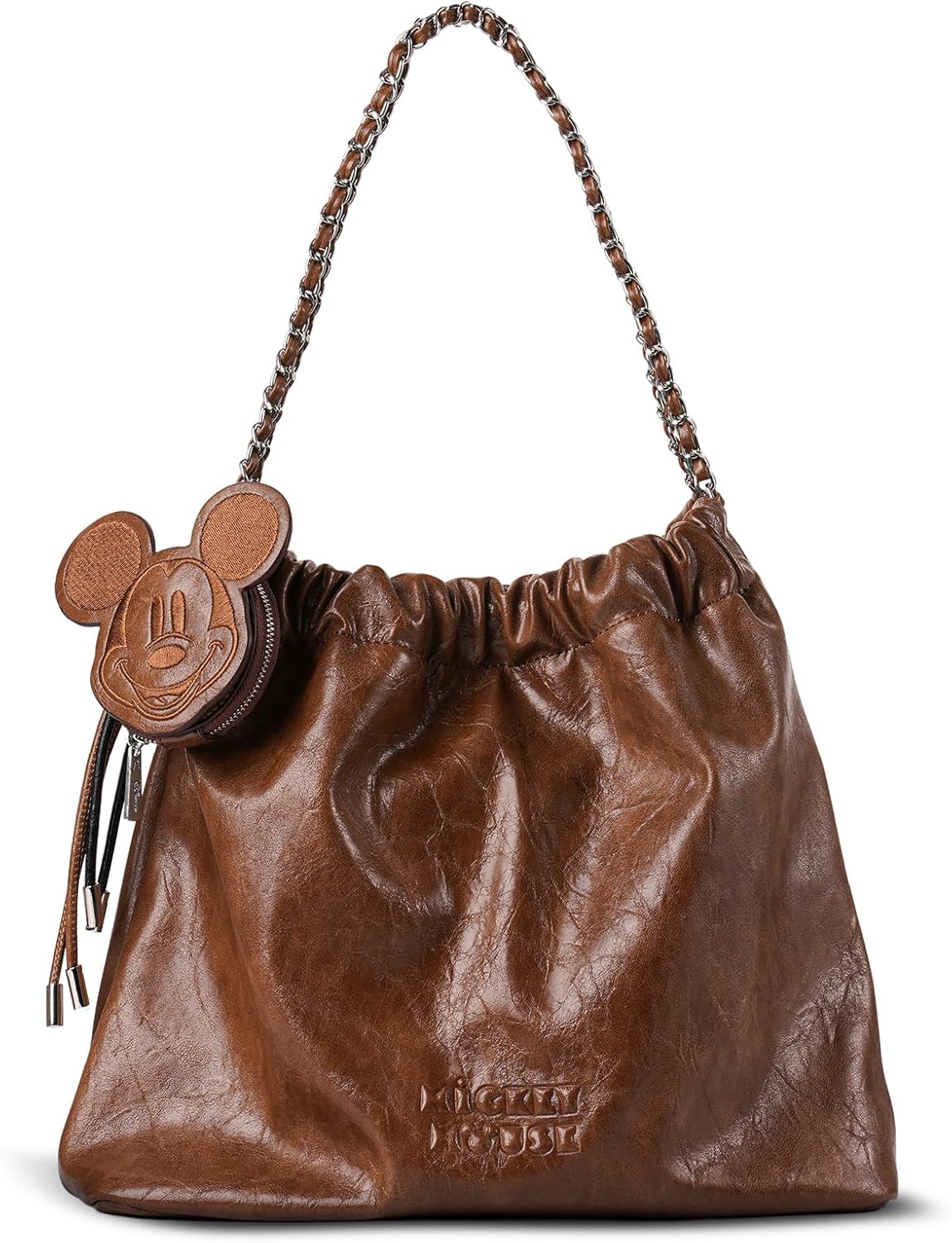 MINISO Disney Mickey Tote Bag, Large Capacity Shoulder Bag, Foldable Vegan Leather Handbag Purses for Women | Mickey Tote Bag