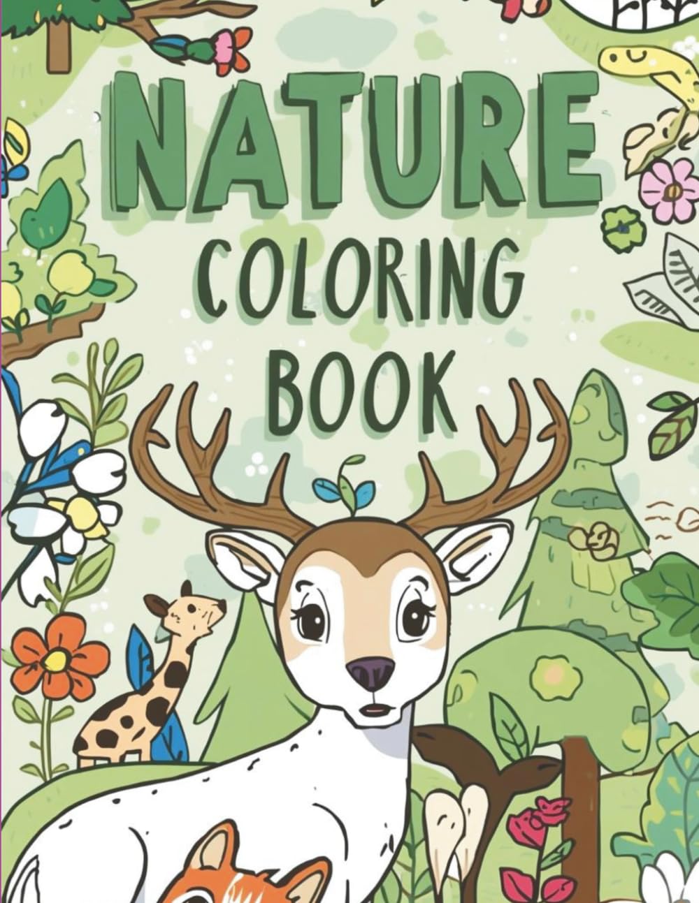 Nature's Magic Coloring Book: An Educational Journey Through Trees, Birds, and Beautiful Scenery - 50 Large Coloring Pages for Kids Ages 4-8
