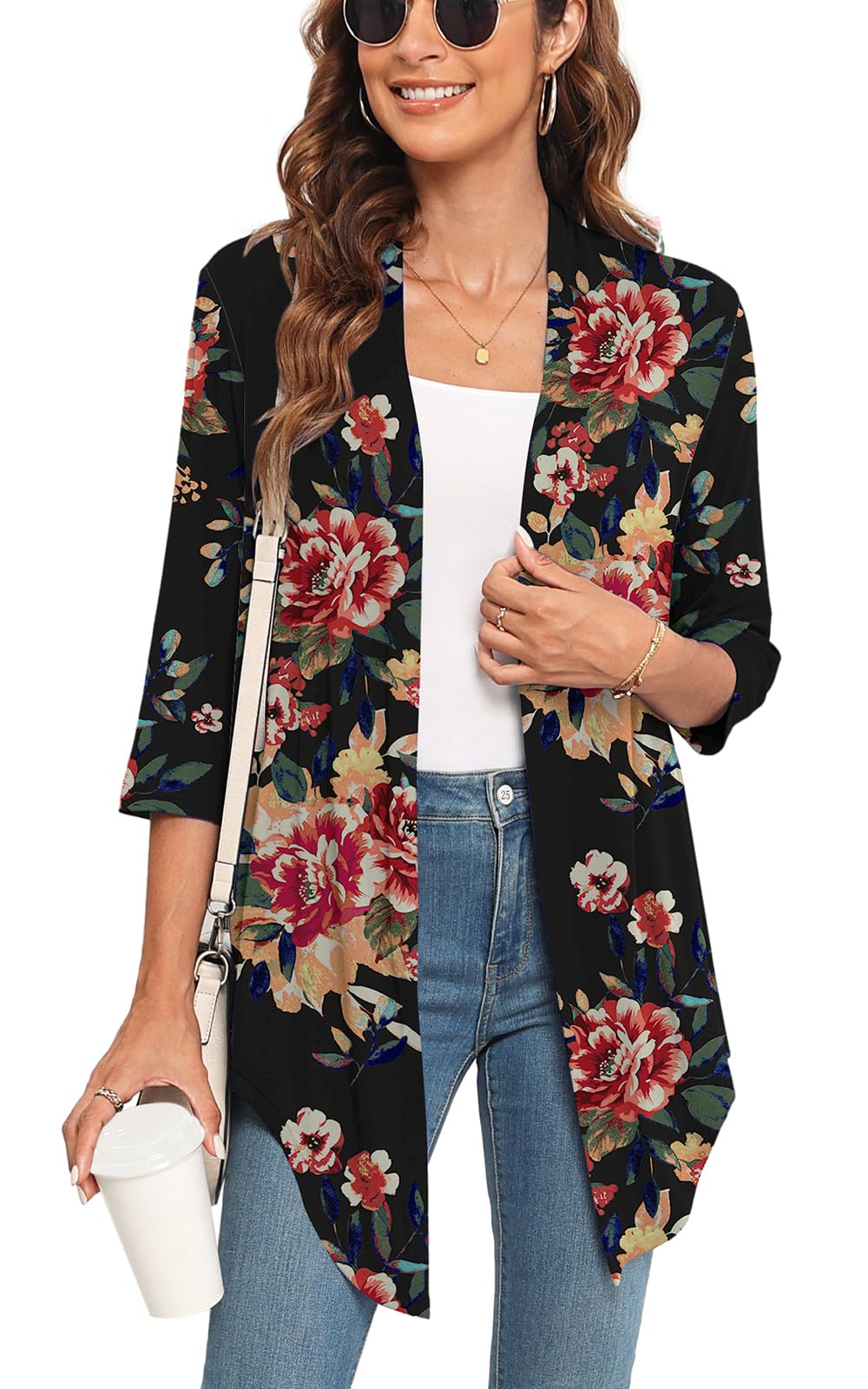 Veryoung Women's 2026 Casual Short Sleeve Cardigan Front Tie Lightweight Summer Casual Open Front Cardigans