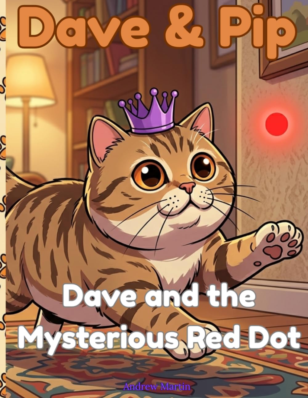 Dave & Pip: Dave and the Mysterious Red Dot: A Funny Cat Story and Coloring Book for Kids Ages 5-9 (Dave & Pip: Standalone Stories)