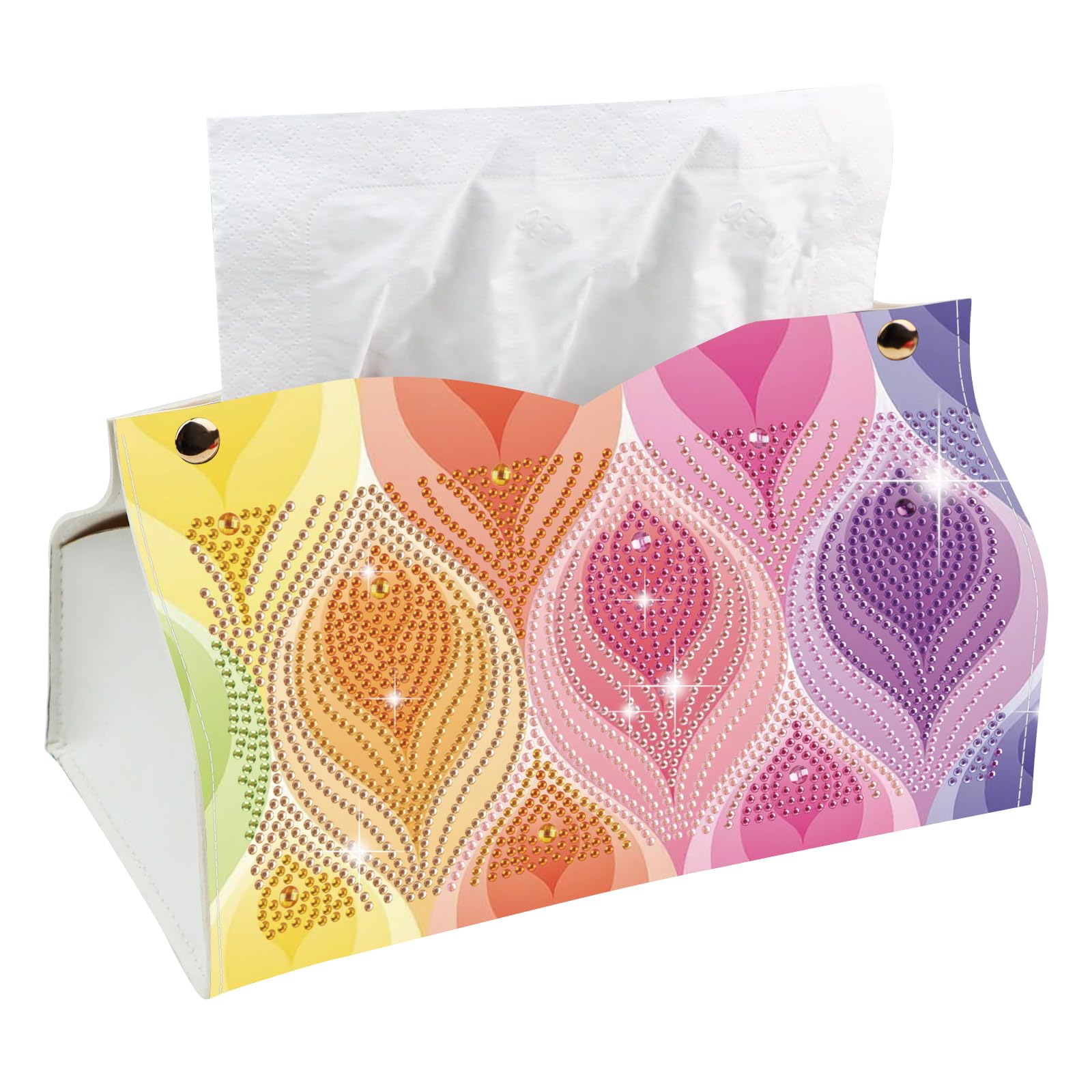 POETRYDRAW Diamond Art PU Tissue Box Cover DIY Kit (Gradient)