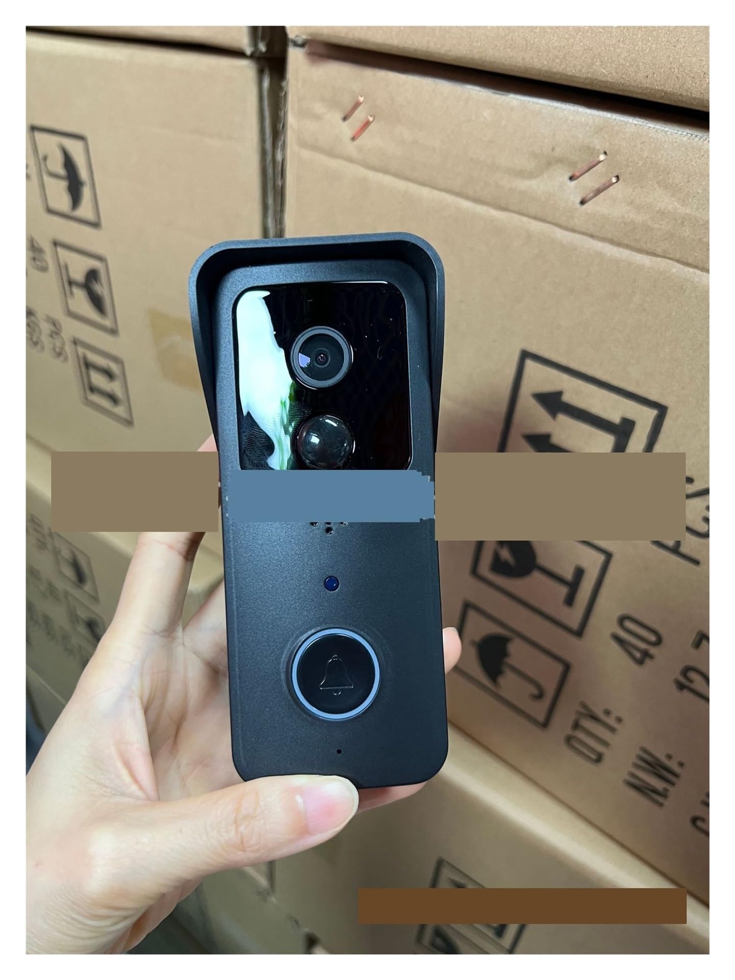 Domofon. T32 1080P Bezprzewodowy wideodomofon WiFi Inteligentna kamera Aplikacja Obsługa 5G Dwuzakresowy Wodoodporny Wizja nocna Dwukierunkowy dźwięk ​​.Wideodomofon(Black)