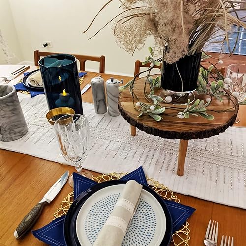 Miniatura 7 de Juego de 12 manteles individuales tejidos, decoración de mesa de comedor, centro de mesa, decoración de mesa, platos de cargador, manteles