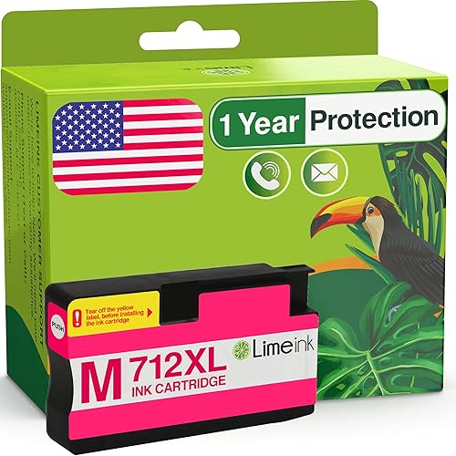 Limeink Cartuchos de tinta compatibles de repuesto para cartuchos de tinta HP 712 712XL para HP para impresoras DesignJet T650 T630 T230 T210 Studio