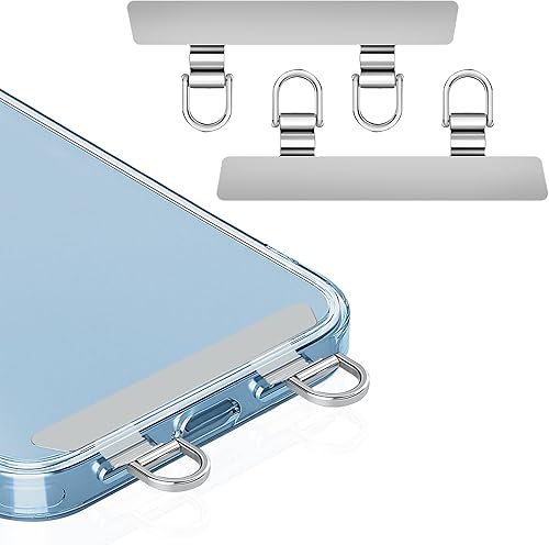 ZXZone Pestaña de metal para teléfono, doble hebilla, antiarañazos, parche de metal para teléfono, almohadilla universal para teléfono celular para
