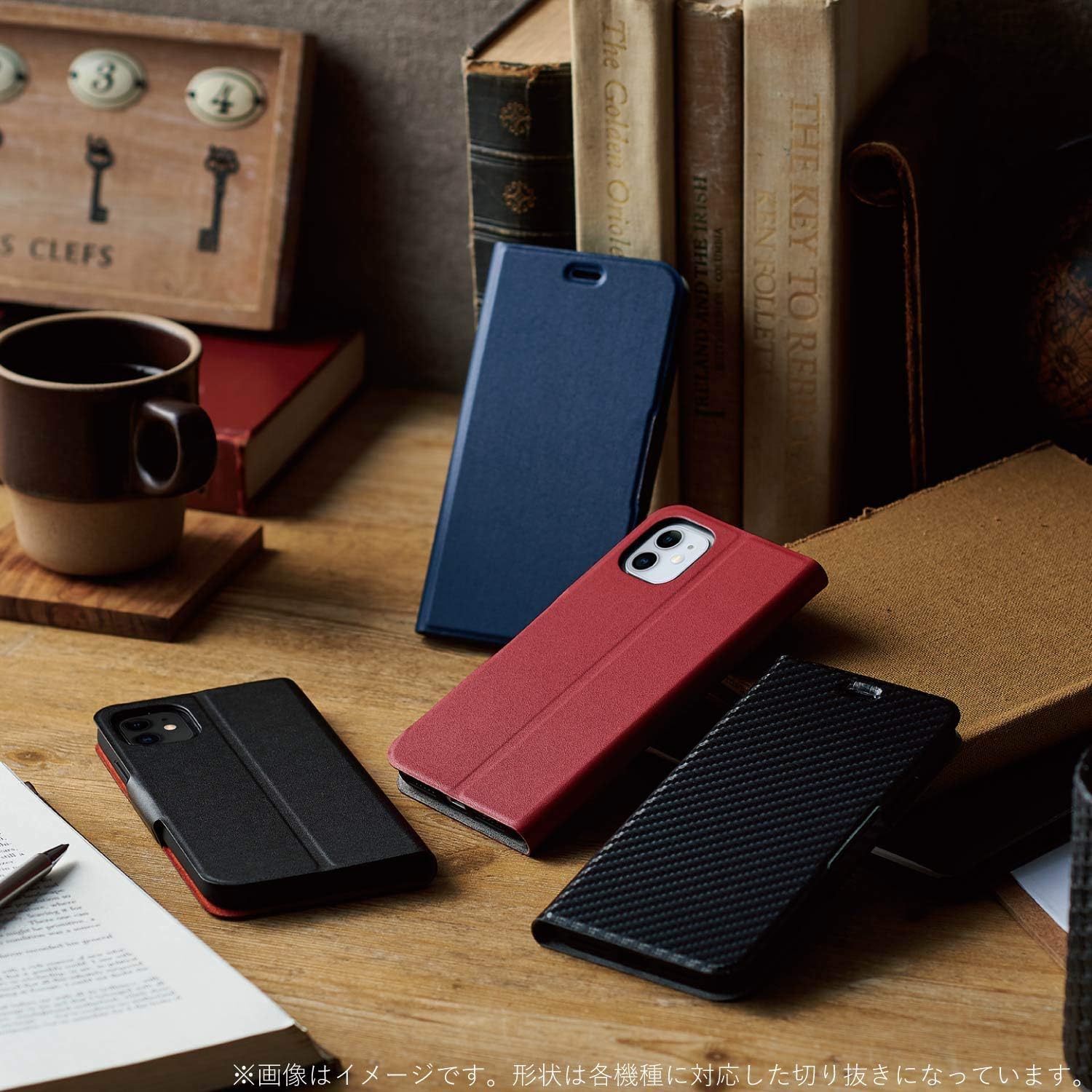 Elecom PM-S205PLFUBK Aquos Sense4 Lite/AQUOS Sense4 Basic Case, Soft Leather, Thin, Magnetic, Black