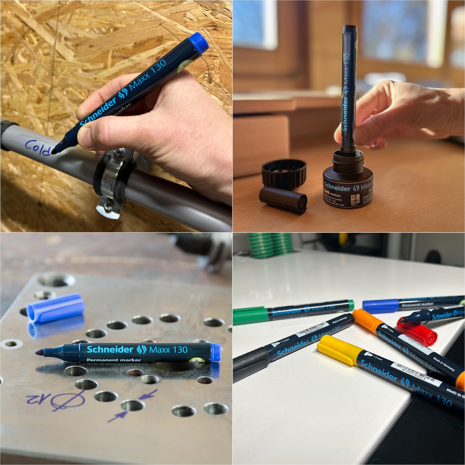 Amazon.co.jp: Schneider 130 油性マーカーペン 1/3mm キャップオフ