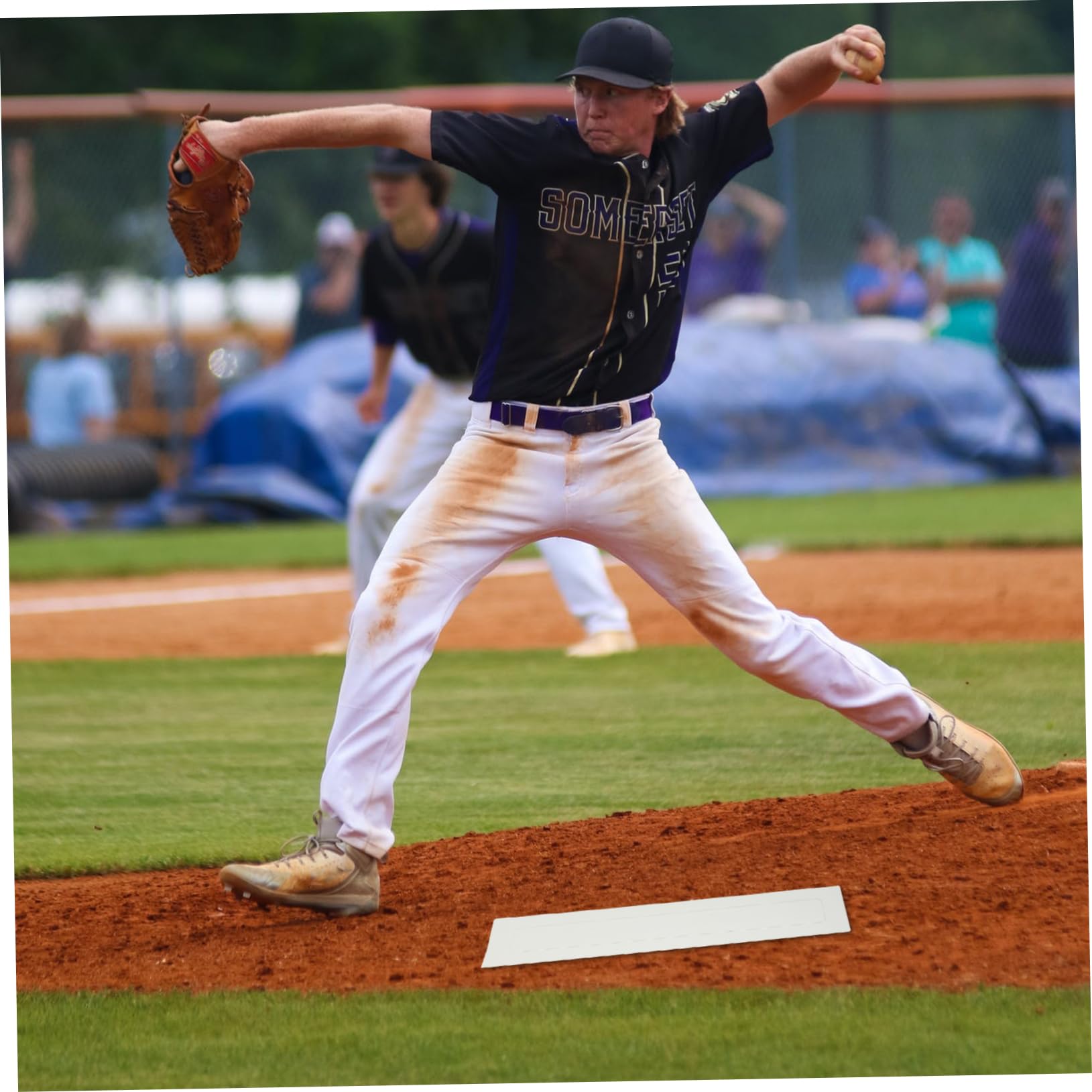 BCOATH 5pcs Rubber Baseball Base Simple Pitcher Plate for Practice for Youth Baseball Softball Kickball Games Training Flat