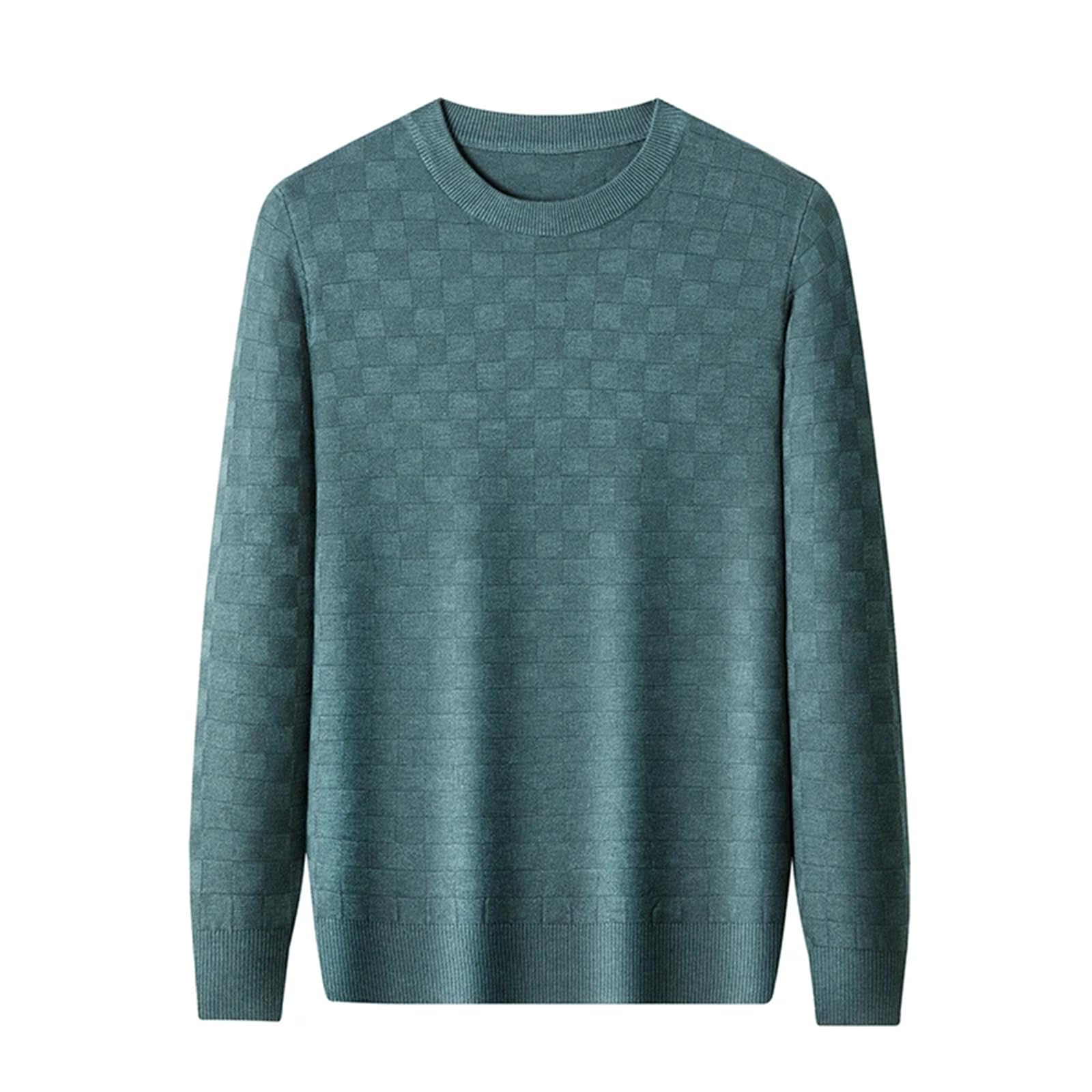 Maglione da uomo con scollo a O in maglia, per autunno e inverno, stile vintage, casual