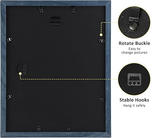 Vista 262 de Frametory, Los marcos de 16 x 20 pulgadas muestran imágenes de 11 x 14 pulgadas con paspartú o fotos de 16 x 20 pulgadas sin paspartú, vidrio Plata