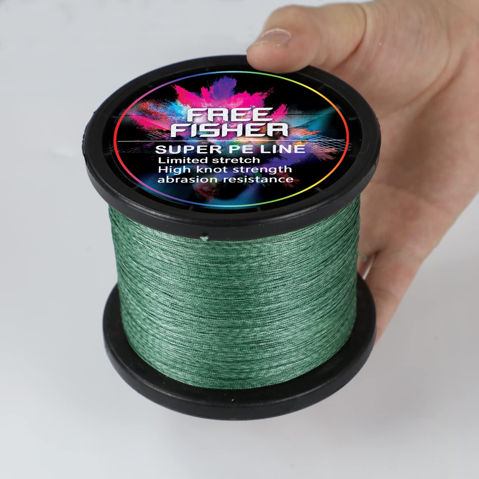 Sedal Trenzado Pesca 300m/1000m 8 Trenzados Resistentes Desgaste Suaves Hilos de Pesca PE Fuerte Tensión Línea Mar Pesca Línea 5.4-90kg, Verde Militar (1000m), 12# (0.60mm/61kg)
