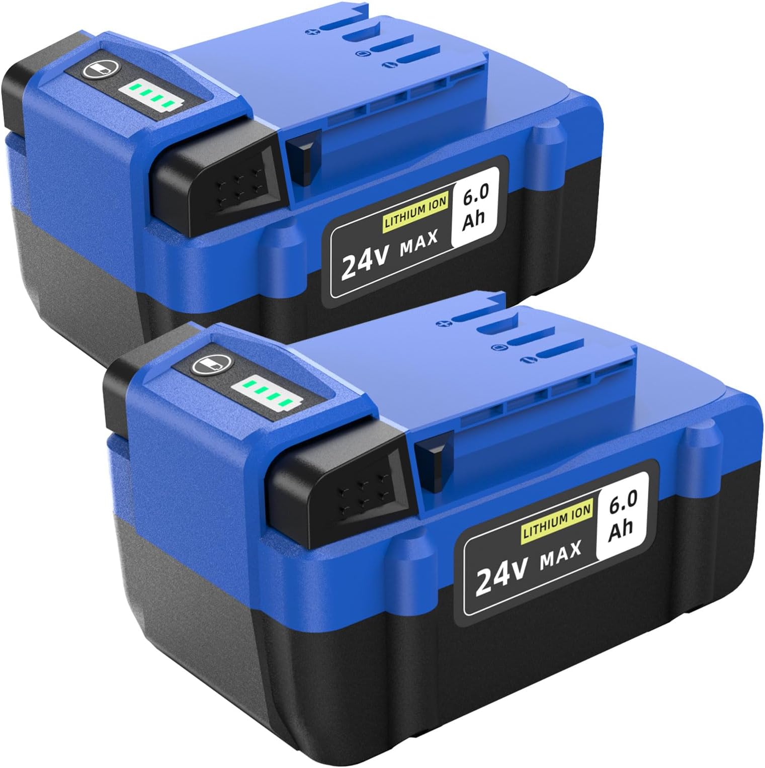 2-Pack 6.0Ah Battery Replacement for Kobalt 24V Battery KB624-03 KB524-03, Rechargeable Lithium Ion Pack Compatible with Kobalt 24 Volt Max Cordless Power Tools