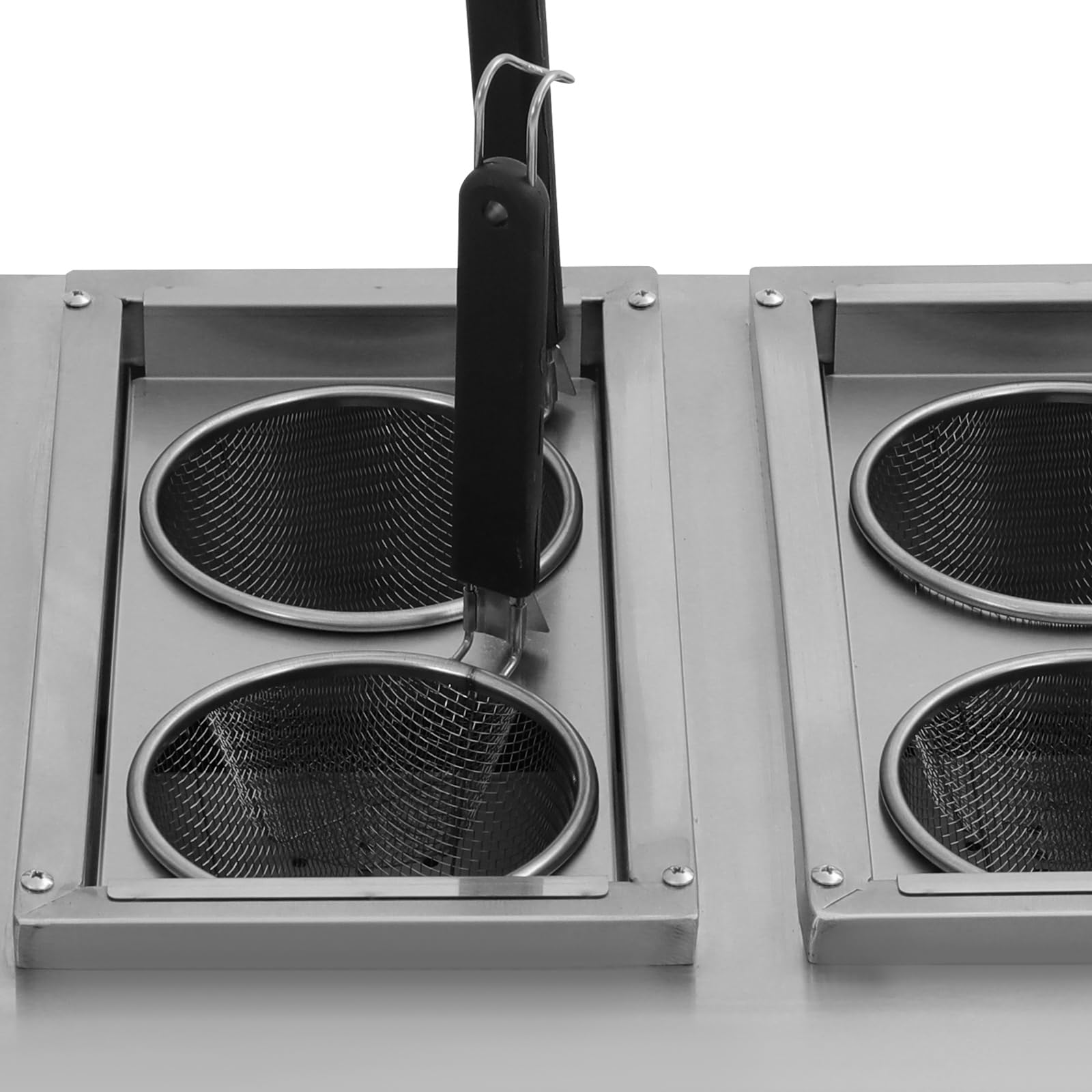 Fornello per pasta professionale, 6 cesti, 9 l, 2500 W, in acciaio inox, con rubinetto di scarico, fornello per pasta elettrica, per feste, banchetti ed eventi di catering