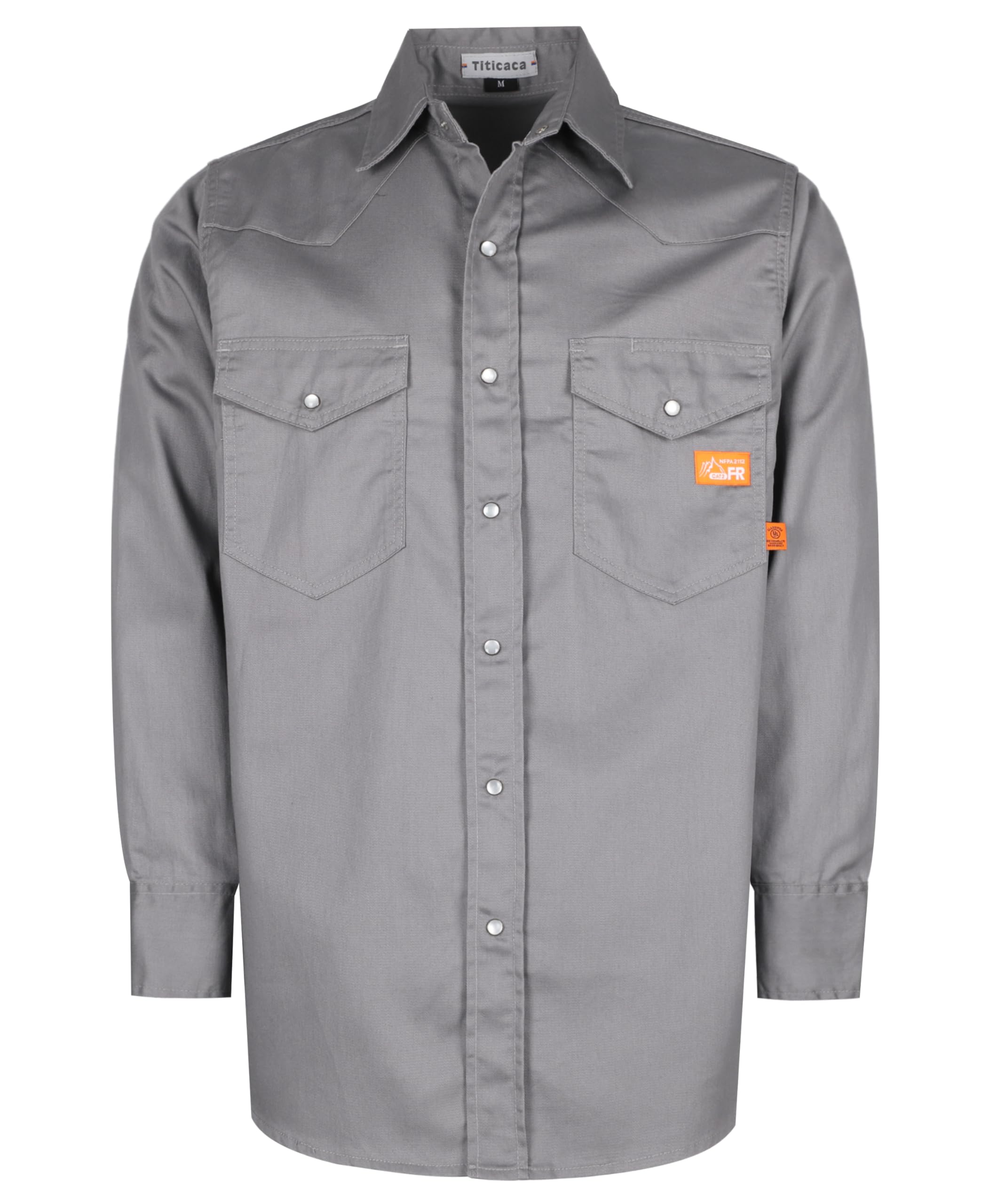 Titicaca FR Shirts for Men 6.5oz Lightweight Flame Resistant Button Down Work Shirt Fire Retardant Welding Shirt