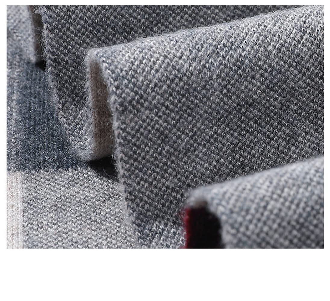 FRAH Sciarpa Invernale da Uomo, Sciarpa in Lana a Righe Scozzesi for Uomo (Color : A, Size : 70.8 x 11.8in)