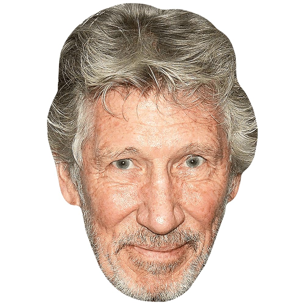 Celebrity Cutouts Lifelike Roger Waters (Smile) Celebrity Mask, Flat Card Face, Fancy Dress Mask