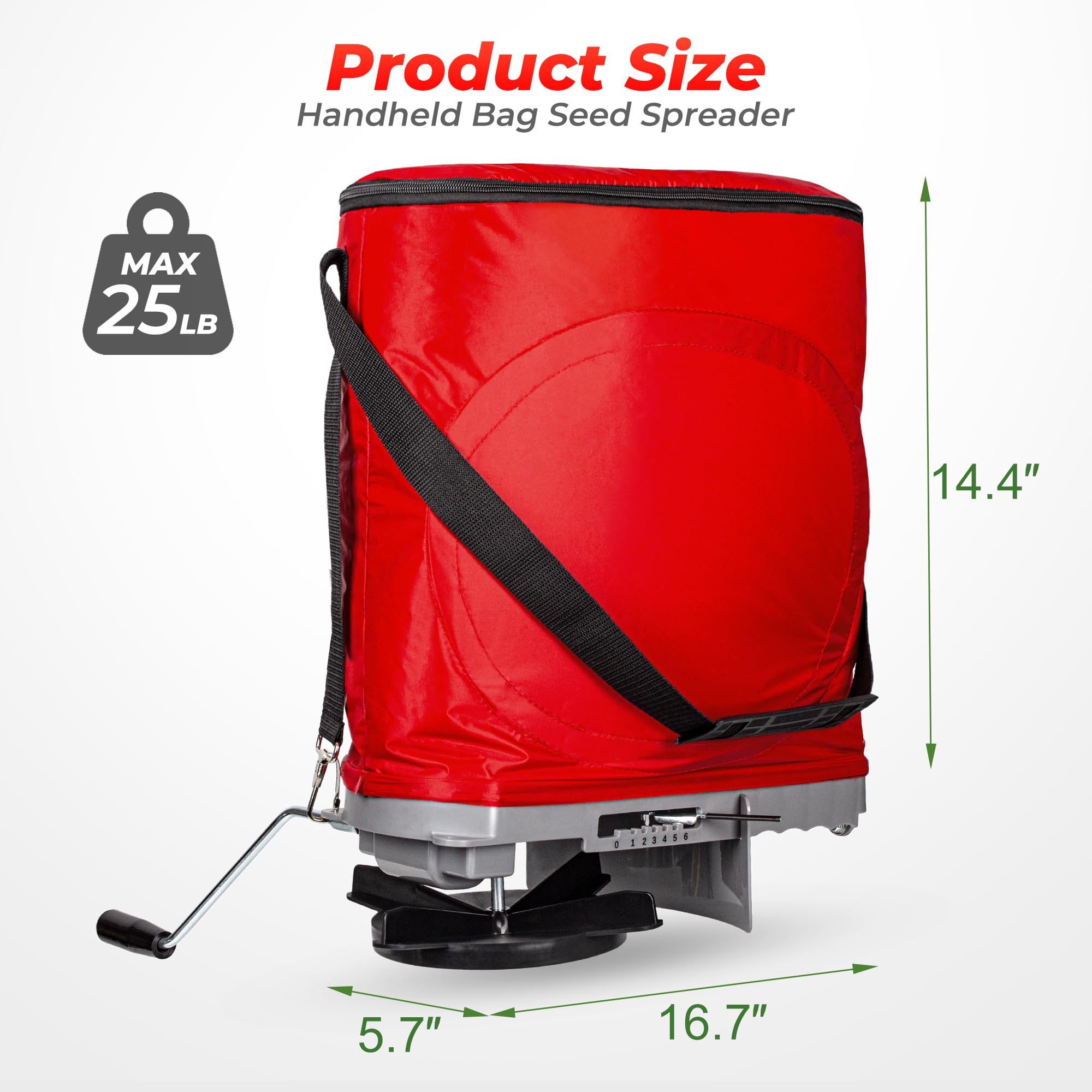 Amazon.com : Walensee Handheld Seed Spreader with 25lb Bag, Frame