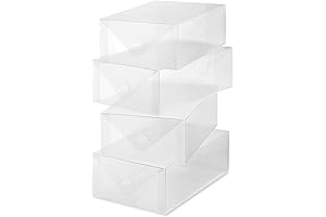 Whitmor Vue Women's Stackable Clear Shoe Boxes