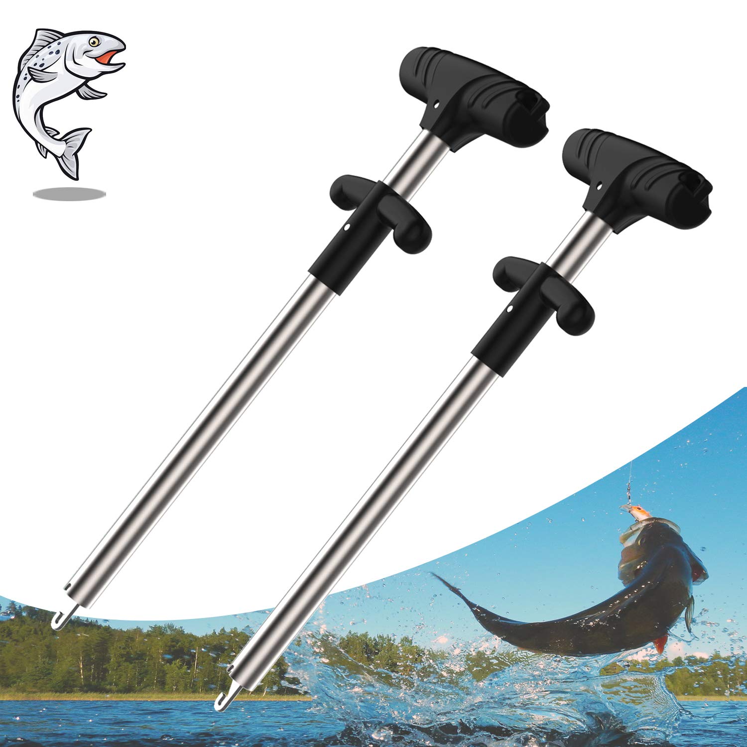 PROZADAHAO Rustproof Aluminum Fishing Hook Remover, Squeeze-Out Fish Hook Separator Tools, Table Easy Reach Fishing Hooks Extracto