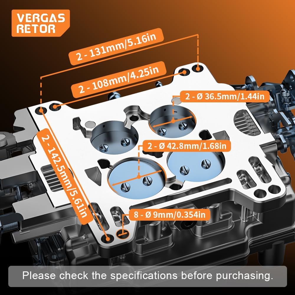 4 Barrel 1406 Carburetor for 1406 Performer 600 CFM AFB-style Square Bore for 289 350 351 Silverado Corvette Mustang Mercury GMC Pickup Truck Carburetor with Electric Choke