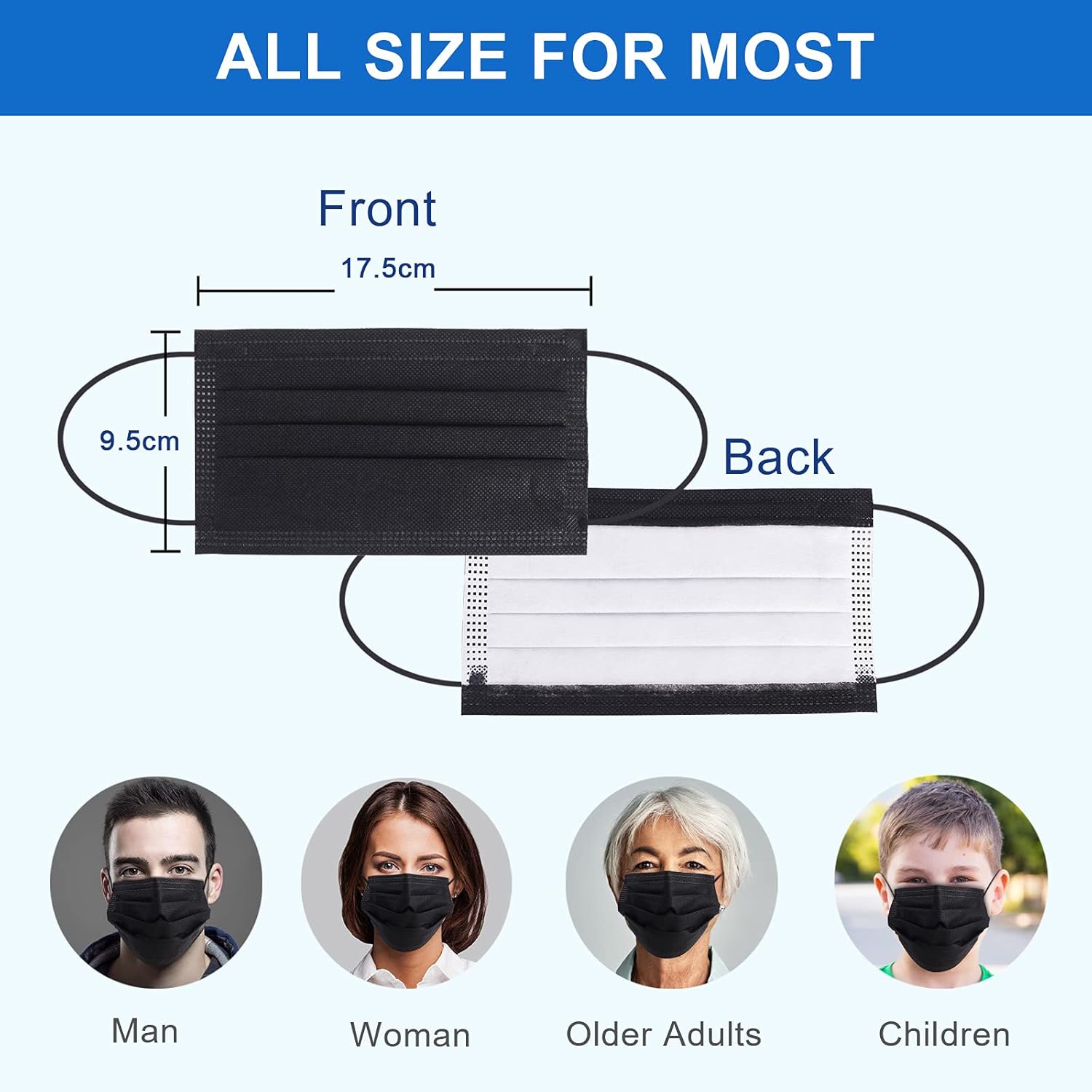 Blасk Frіdау - 80% оƒƒ 4ply Medical Black Disposable Face Mask 100pcs, Breathable Face Mask With Metal Nose Wire, Mask For Women Men Adults Flаѕh Sаlе 4ply Medical Black Disposable Face Mask 100pcs, Breathable Face Mask With Metal Nose Wire, Mask For Women Men Adults