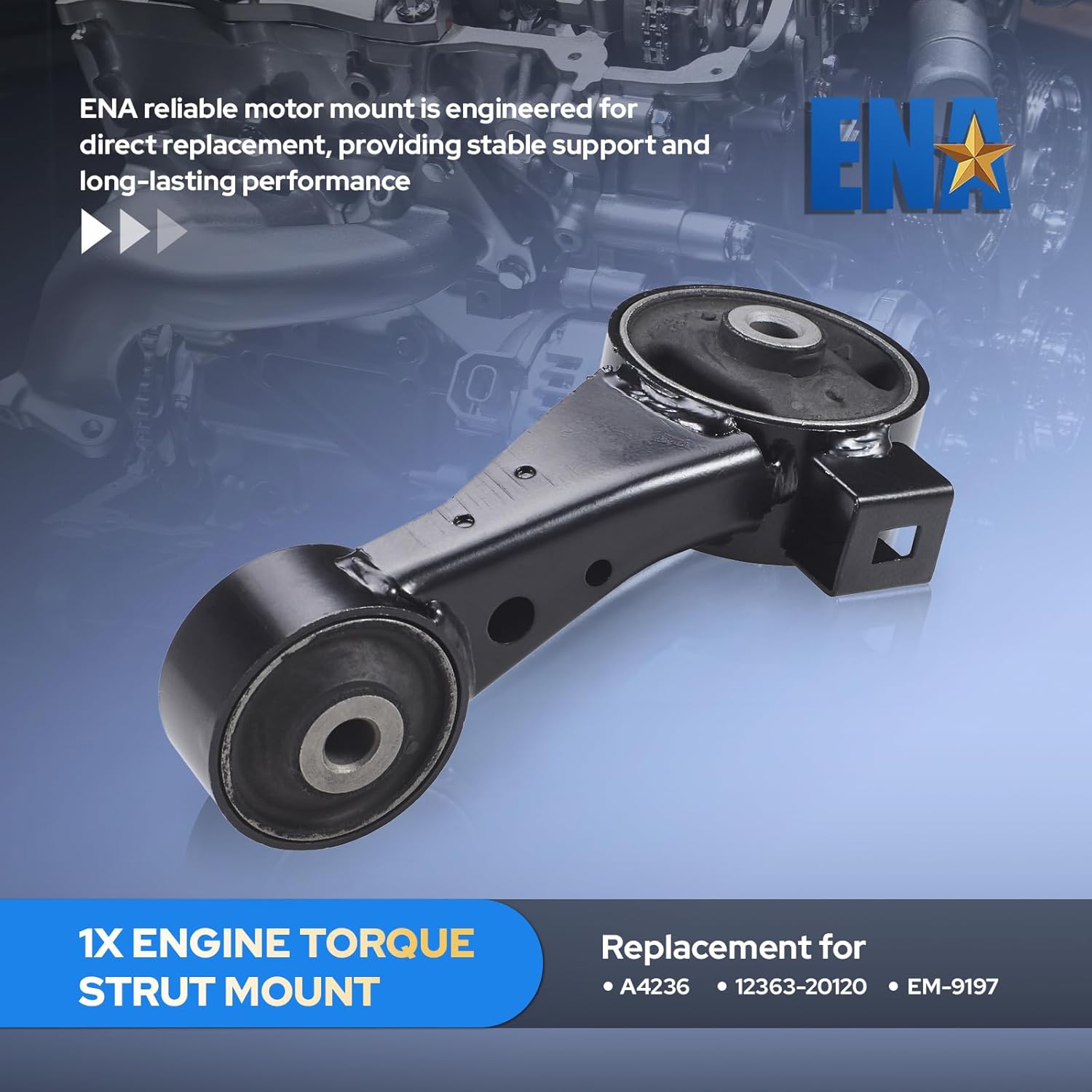 ENA Set of 1 Torque Strut Mount Compatible with Lexus Toyota ES330 Camry Solara 2002 2003 2004 2005 2006 2007 2008 V6 3.0L Auto Transmission Replacement for A4236