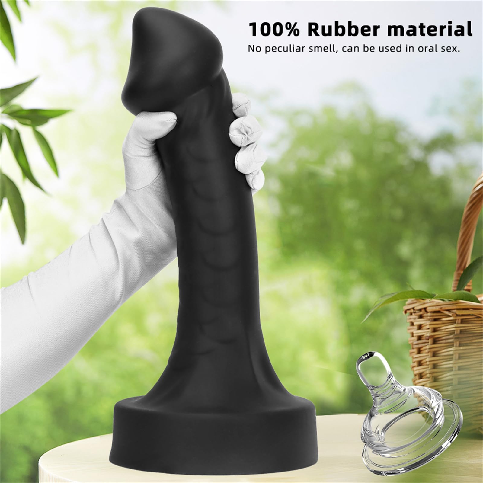 Dildo enorme in silicone, plug anale extra large, dildo morbido, plug anale con ventosa, dildo anale pieghevole, giocattoli sessuali for donne(M)