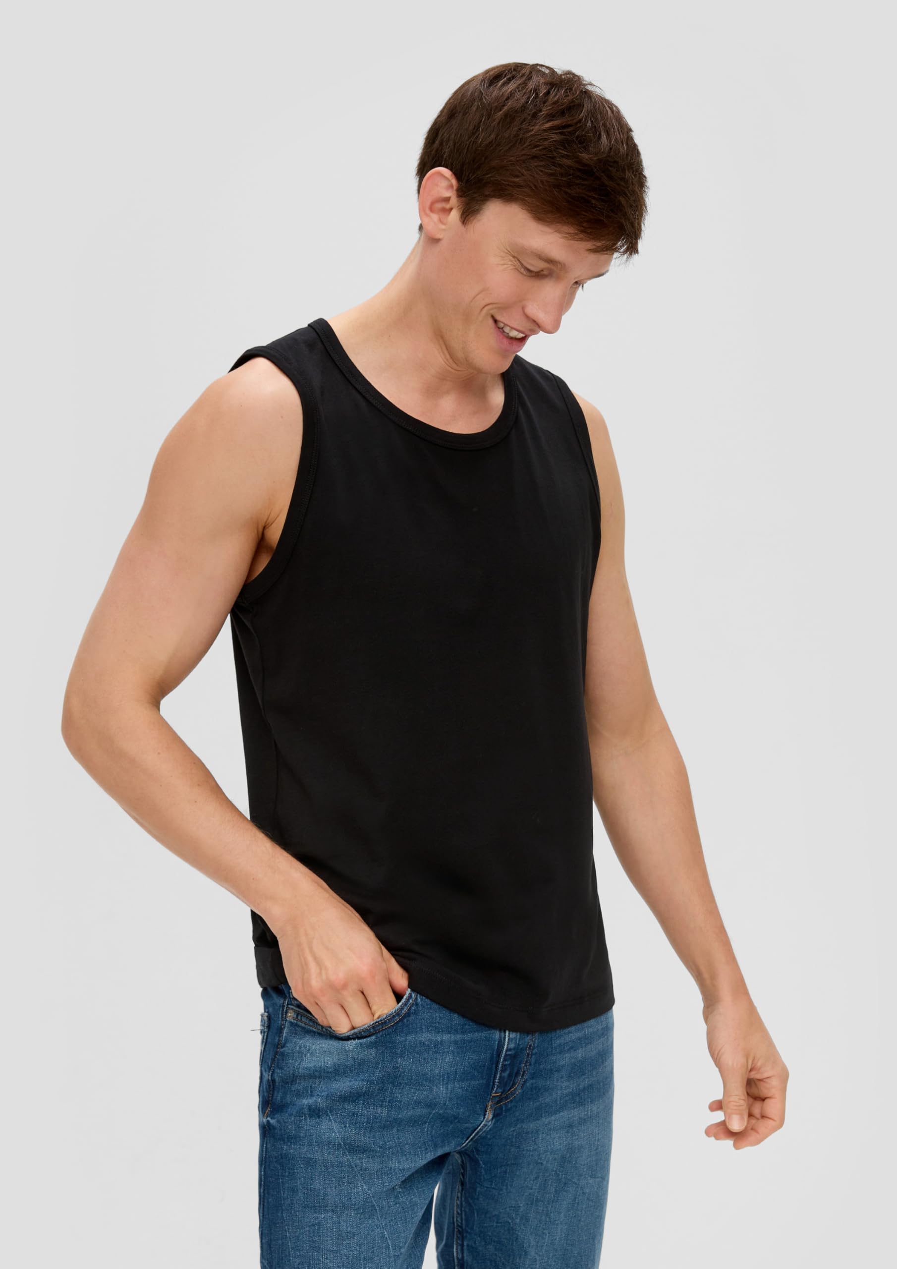 s.Oliver T-shirt męski, Niebieski, czarny, biały, 00 x 3, M