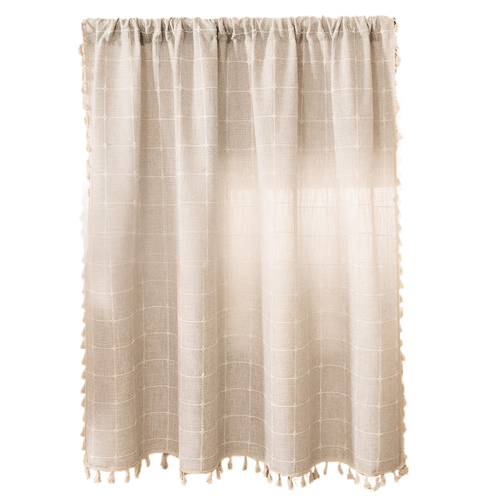 Cortinas de cocina de campo semitransparentes de 35x24 pulgadas para ventanas cortas