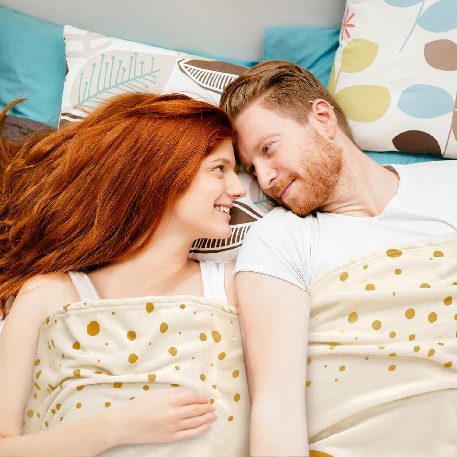 Ganeen Couples Blanket Wedding Gifts for Couples Hubby Wifey Intimacy Throw Blanket Newlywed Wedding Engagement Marriage Gift for Room Decor 60 x 50(Romantic,Beige) - Image 4