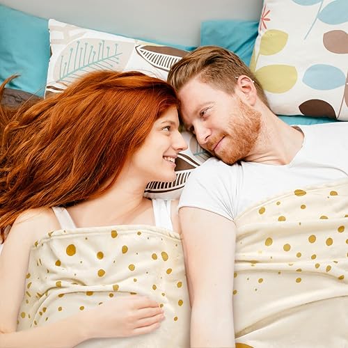 Miniatura 5 de Manta de 60 x 50 pulgadas, regalos de boda, regalos de compromiso para parejas, regalos de aniversario de boda para recién casados, día de San